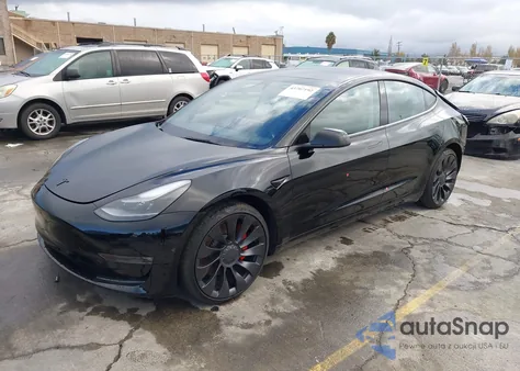 2022 Tesla Model 3 Performance Dual Motor All-Wheel Drive from USA, damaged, VIN 5YJ3E1EC4NF327145